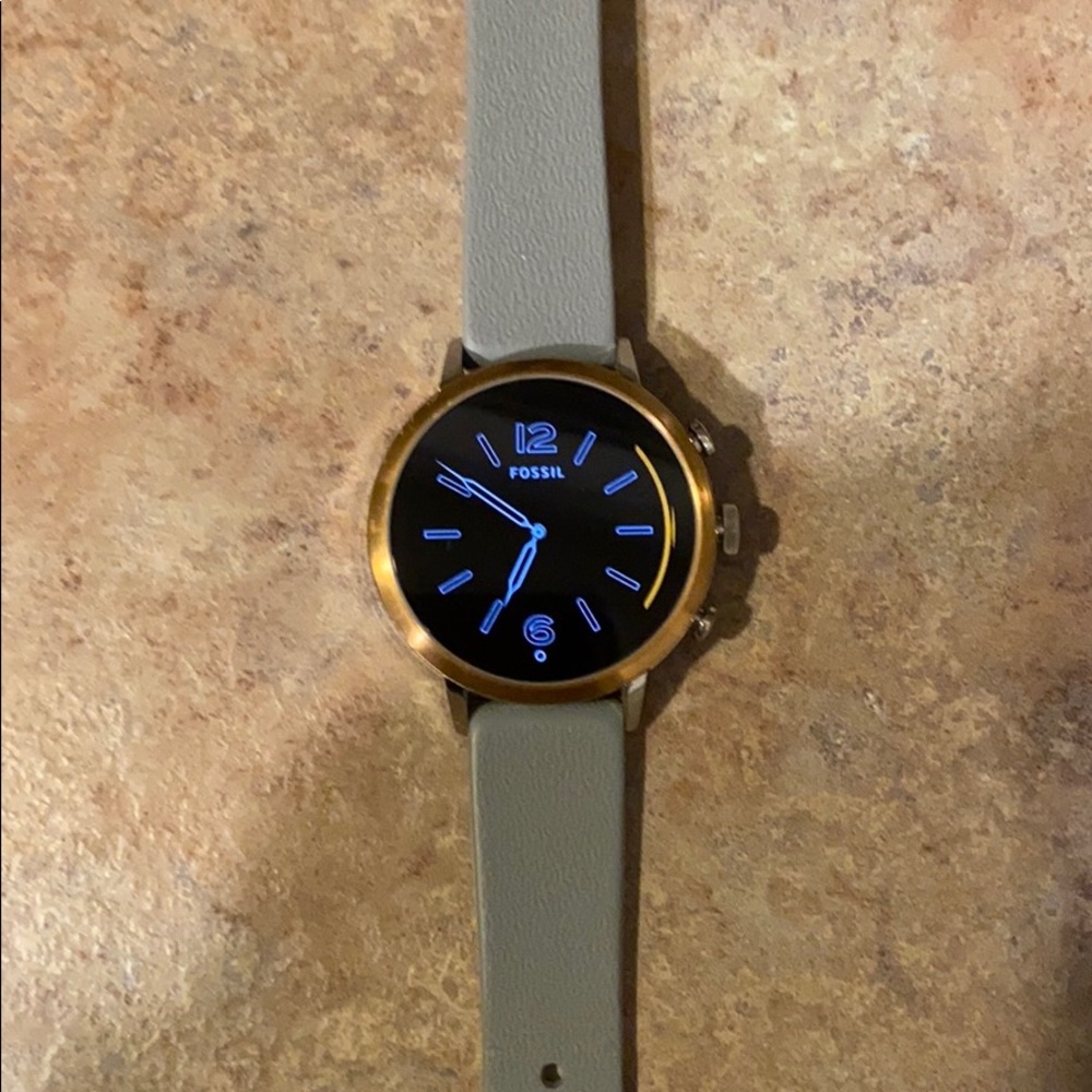 Fossil Q touch screen smart watch with 5 bands